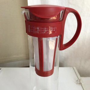 New Never Used Hario Mizudashi Cold Brew Coffee Pot, 1000 ml, Red